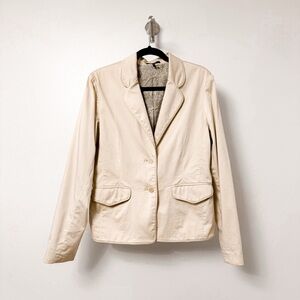 Daisy Fuentes Preppy School Career Fall Chic Khaki Blazer in Stone 12